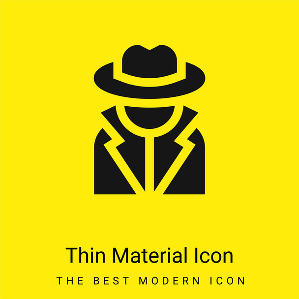 Anonymous minimális világos sárga anyag ikon - Vektor, kép