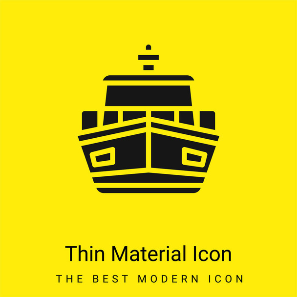 ボート最小限の明るい黄色の材料アイコン - ベクター画像