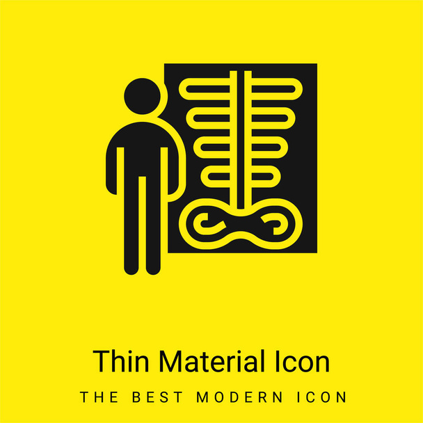 Kostní hustota minimální jasně žlutý materiál ikona - Vektor, obrázek