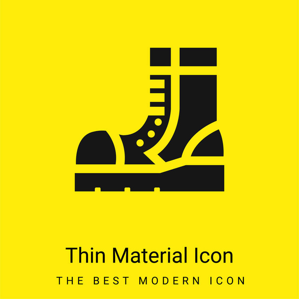 Boots minimal bright yellow material icon - Vector, Image