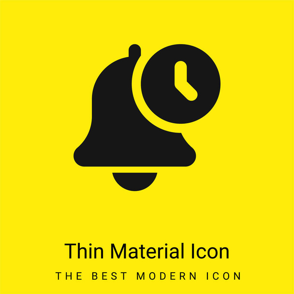 Alarm minimaal helder geel materiaal icoon - Vector, afbeelding