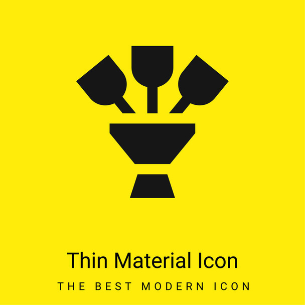 Kytice minimální jasně žlutý materiál ikona - Vektor, obrázek