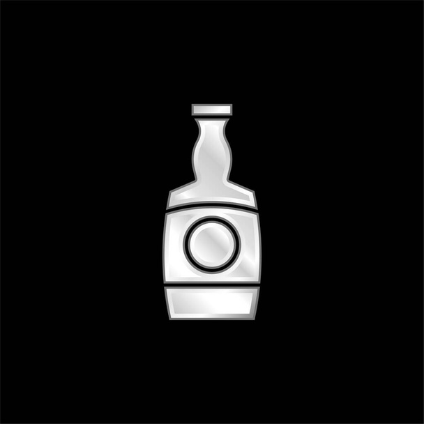 Brandy plateado icono metálico - Vector, imagen