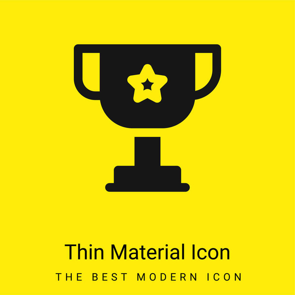 Prêmio mínimo ícone de material amarelo brilhante - Vetor, Imagem