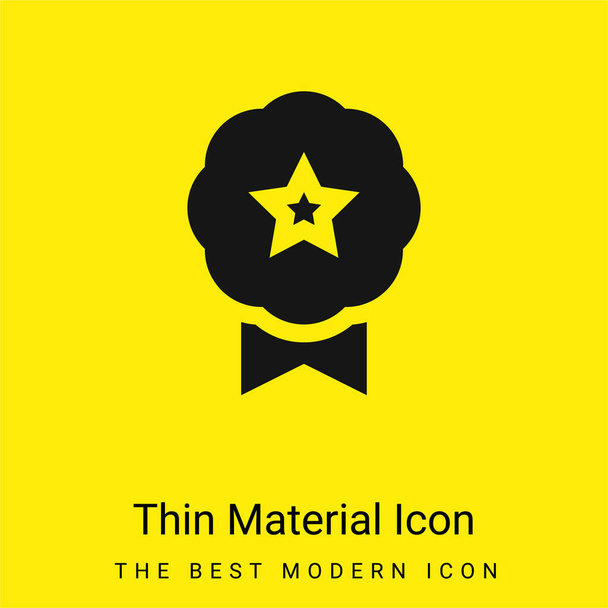 Badge icona materiale giallo brillante minimo - Vettoriali, immagini