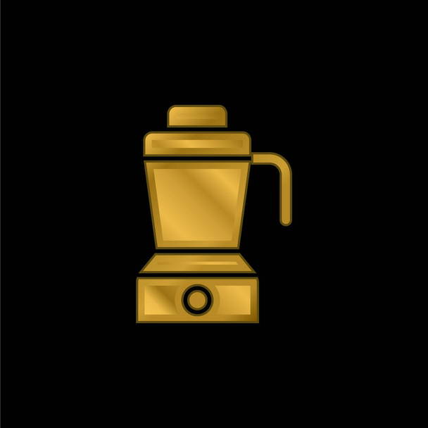 Tehosekoitin kullattu metallinen kuvake tai logo vektori - Vektori, kuva
