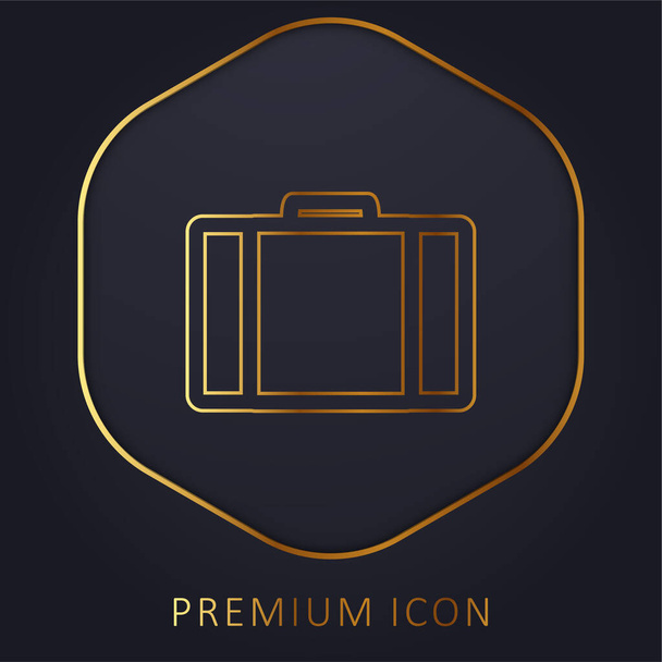 Contour des bagages ligne dorée logo premium ou icône - Vecteur, image