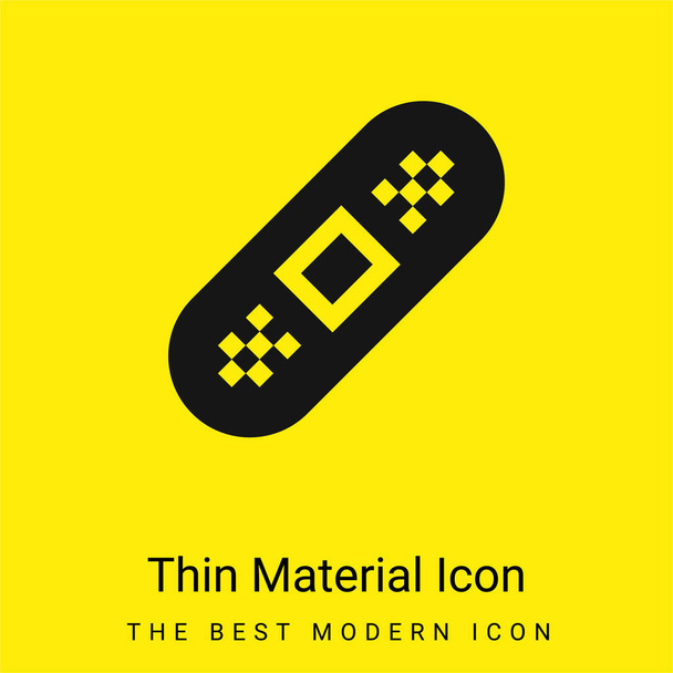 Ragtapasz minimális fényes sárga anyag ikon - Vektor, kép