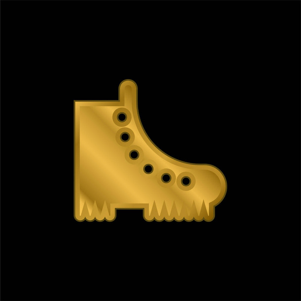 Boot oro placcato icona metallica o logo vettoriale - Vettoriali, immagini
