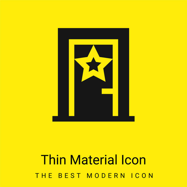 Backstage minimal bright yellow material icon - Vector, Image