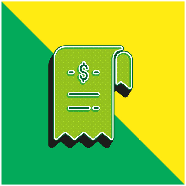 Білл Грін і жовтий сучасний 3d векторний логотип ікони - Вектор, зображення