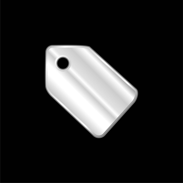Black Shop Tag icône métallique argentée - Vecteur, image