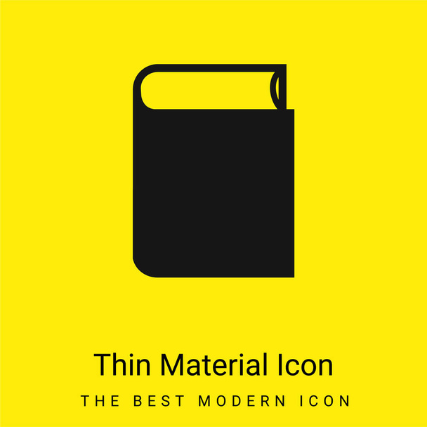 Book Closed Black Object minimal bright yellow material icon - Vector, Image