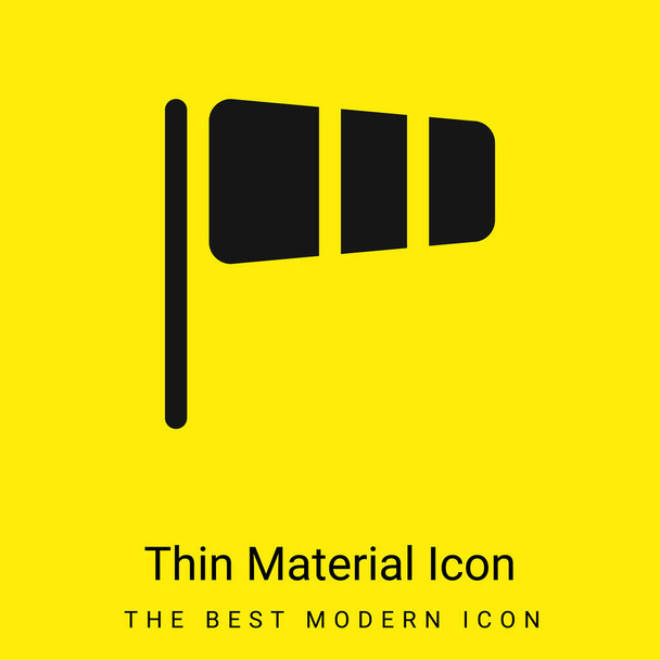 Black Winds Socket Tool Symbol minimal bright yellow material icon - Vector, Image
