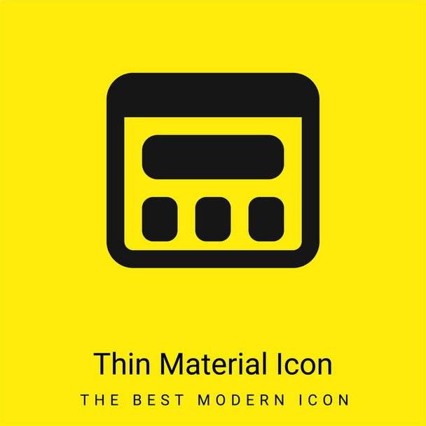 Aplikace minimální jasně žlutý materiál ikona - Vektor, obrázek