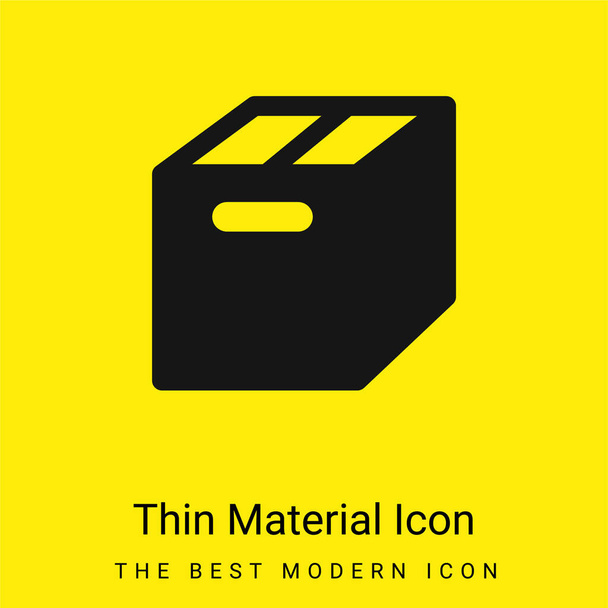 Box Cross View minimal bright yellow material icon - Vector, Image