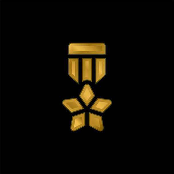 Jelvény aranyozott fém ikon vagy logó vektor - Vektor, kép