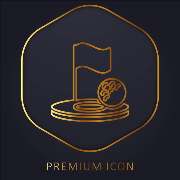 Birdie golden line premium logo or icon - Vector, Image
