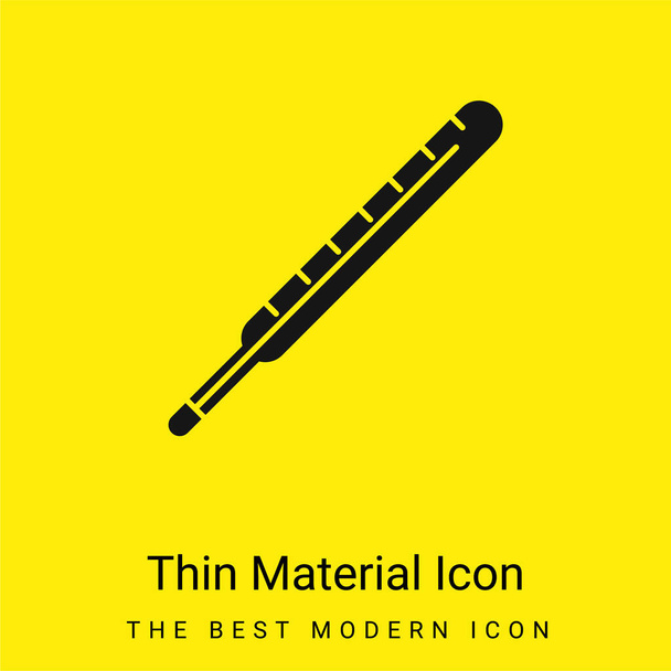 Körper Thermometer minimal leuchtend gelbes Material Symbol - Vektor, Bild