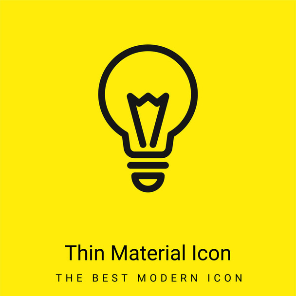 Icono de material amarillo brillante mínimo de Big Light - Vector, Imagen