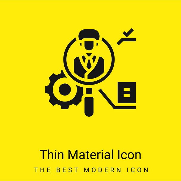 Aanvrager minimaal helder geel materiaal icoon - Vector, afbeelding