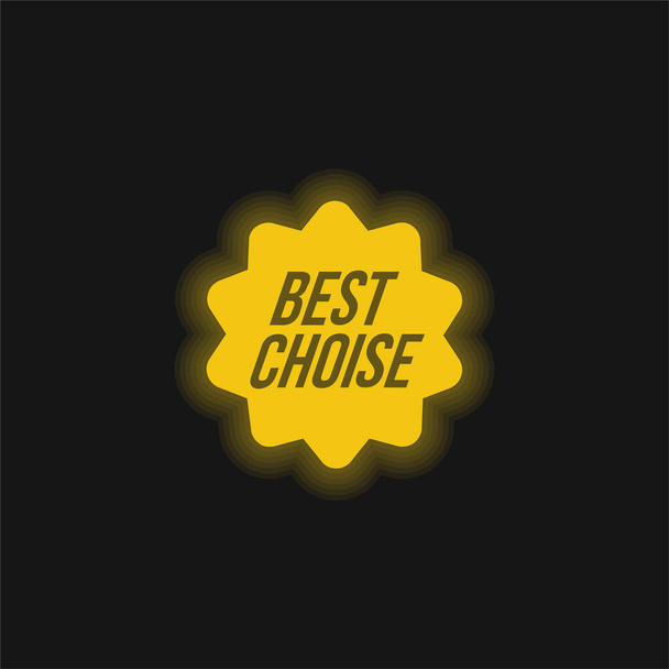 Migliore scelta Simbolo commerciale giallo icona al neon incandescente - Vettoriali, immagini