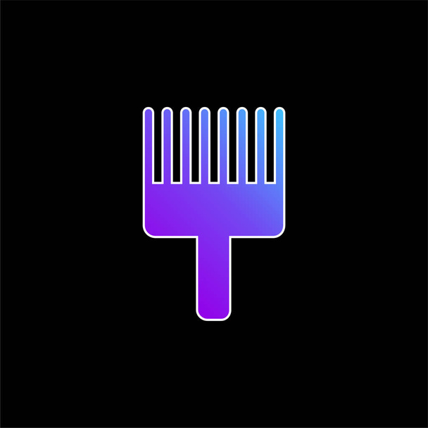 Afro Pick blue gradient vector icon - Vector, Image