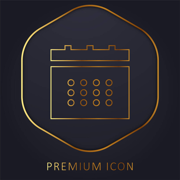 Ligne d'or annuelle logo premium ou icône - Vecteur, image