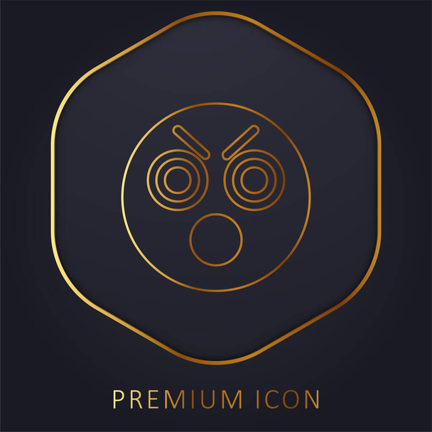 Logo o icona premium della linea dorata arrabbiata - Vettoriali, immagini