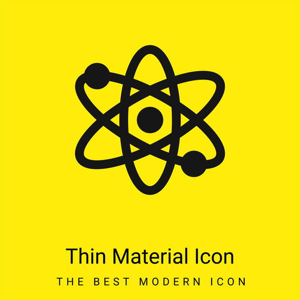 Atom minimaalinen kirkkaan keltainen materiaali kuvake - Vektori, kuva