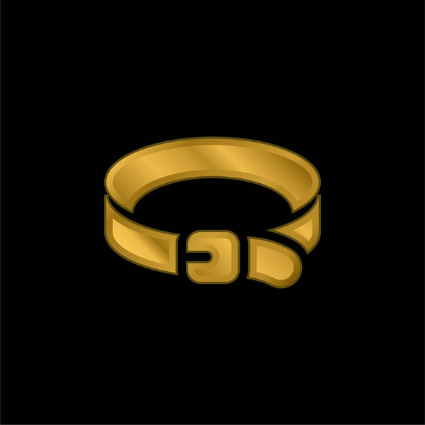 Kemer altın kaplama metalik simge veya logo vektörü - Vektör, Görsel