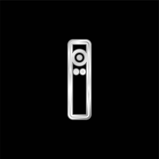 Иконка Apple Remote серебристого цвета - Вектор,изображение