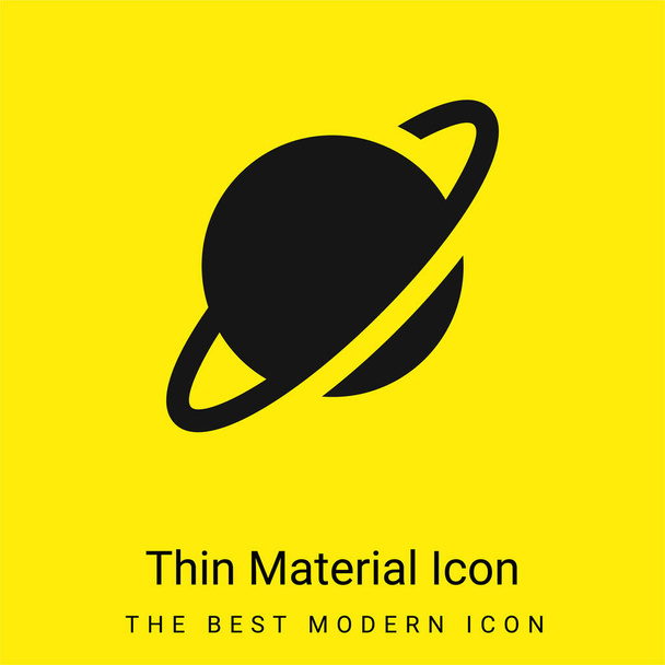 Asteroid minimální jasně žlutý materiál ikona - Vektor, obrázek