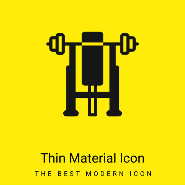 Banco icona minimale materiale giallo brillante - Vettoriali, immagini