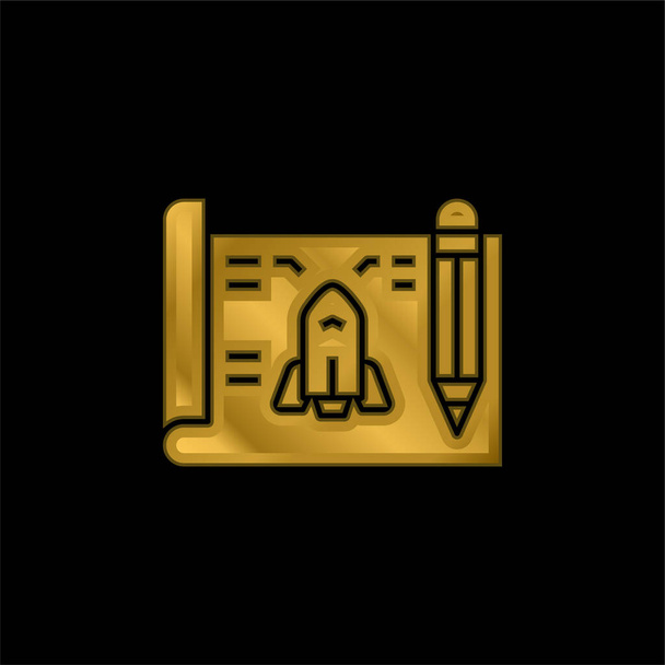 Золотий відбиток металевий значок або вектор логотипу
 - Вектор, зображення