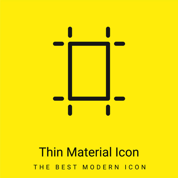 Artboard minimal jaune vif icône matérielle - Vecteur, image