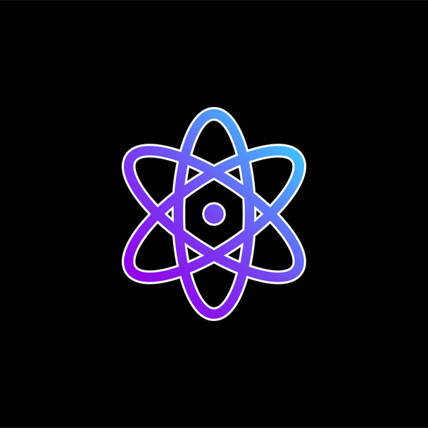 Icône vectorielle de dégradé bleu atome - Vecteur, image