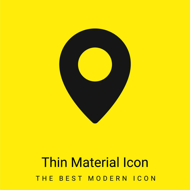 Placeholder negro Variante mínimo icono de material amarillo brillante - Vector, imagen