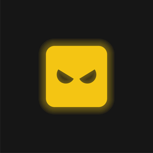 Icona fluorescente gialla arrabbiata - Vettoriali, immagini