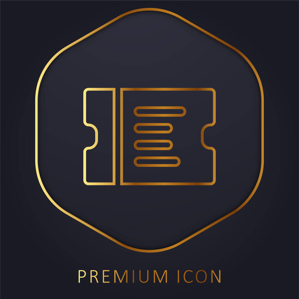 Boarding Pass goldene Linie Premium-Logo oder Symbol - Vektor, Bild