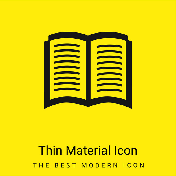 Buch geöffnet Symbol minimal leuchtend gelbes Material Symbol - Vektor, Bild