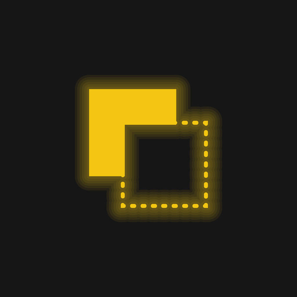 Achtergrond geel gloeiende neon pictogram - Vector, afbeelding