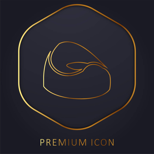 Baby Potty línea dorada logotipo premium o icono - Vector, Imagen
