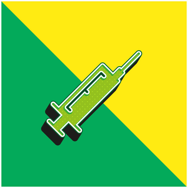 Botox Logo vectoriel 3D moderne vert et jaune - Vecteur, image