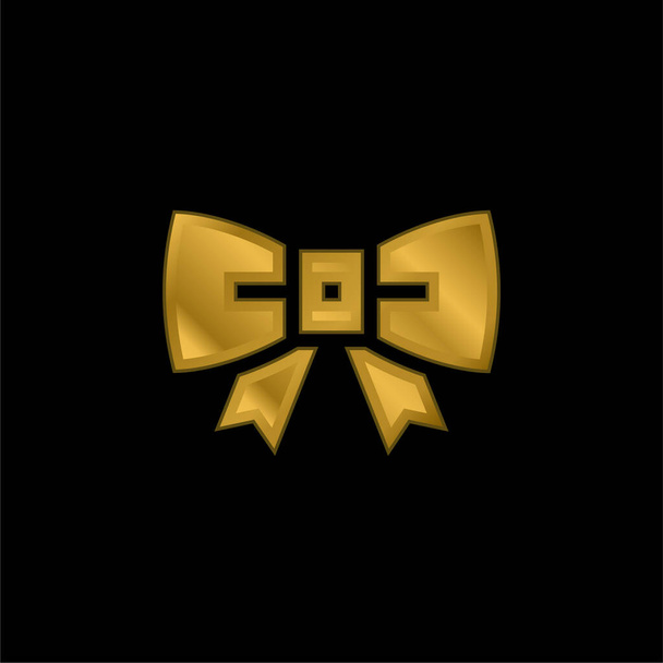 Золота металева піктограма або вектор логотипу краватки
 - Вектор, зображення