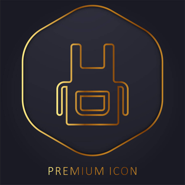 Фартух золота лінія логотип або значок преміум-класу
 - Вектор, зображення