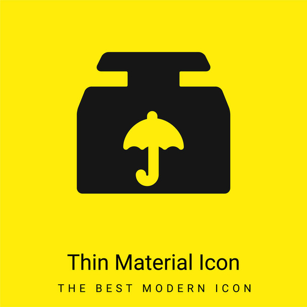 Krabice minimální jasně žlutý materiál ikona - Vektor, obrázek