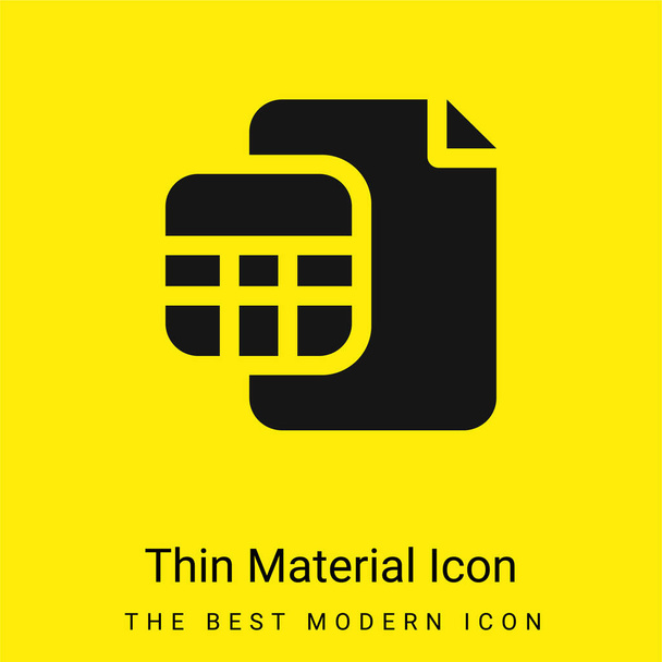 Fiókok minimális világos sárga anyag ikon - Vektor, kép