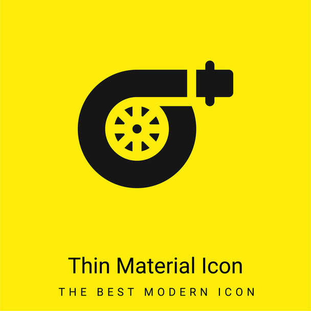 Air Filter minimal bright yellow material icon - Vector, Image