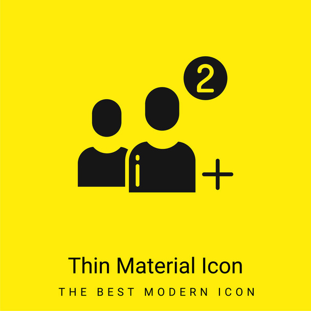 Přidat uživatelskou minimální jasně žlutou ikonu materiálu - Vektor, obrázek